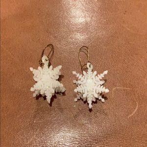 Snowflake “frozen” dangle earrings